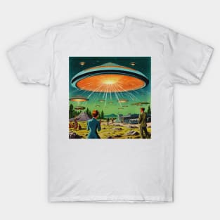 Vintage Comics UFO Encounters UFO Witness Cartoon Vintage T-Shirt